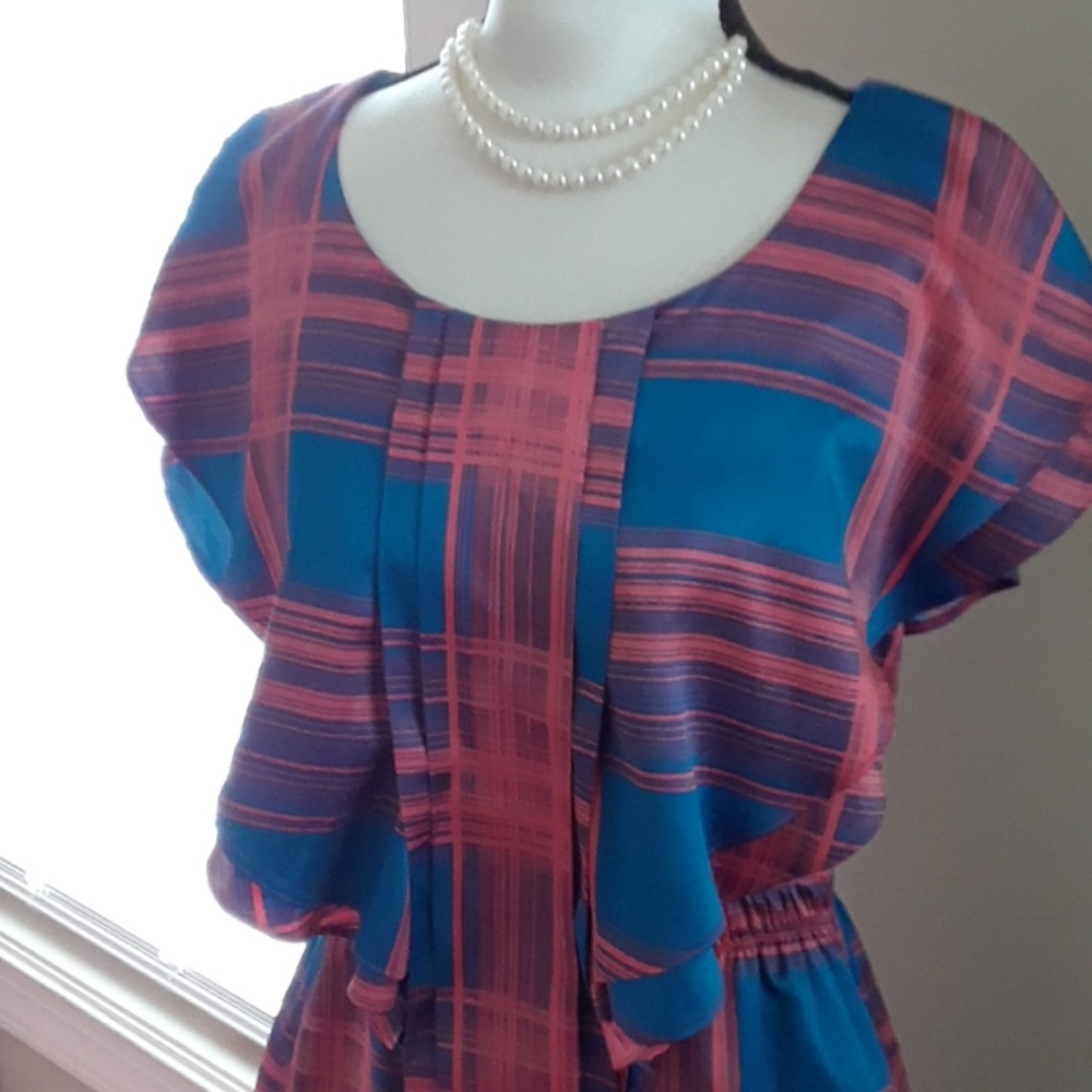Tracy Negoshian Retro Plaid Dress